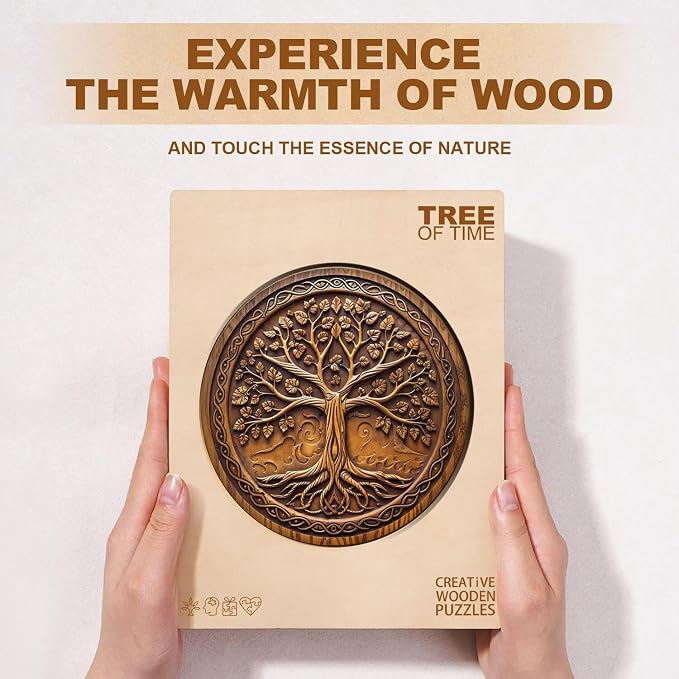 Tree of Time Puzzles Adults Gifts Wooden 200 Pieces 11.4 * 11.4in - Image 8