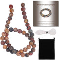 8mm Matte Picasso Jasper Bead, 15-Inch Matte Round Loose Stone Beads by THRELE