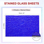PATIKIL 4 x 6 Inch Transparent Stained Glass Sheets, 2 Sheets Mosaic Glass - Image 2