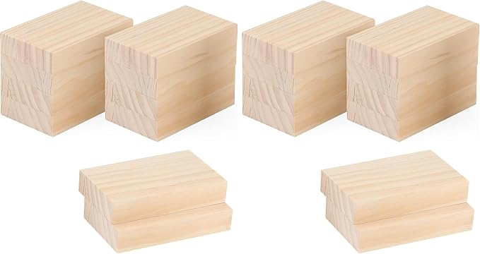 LEXININ 10 PCS Unfinished Wood Blocks, Whittling Blocks by LEXININ