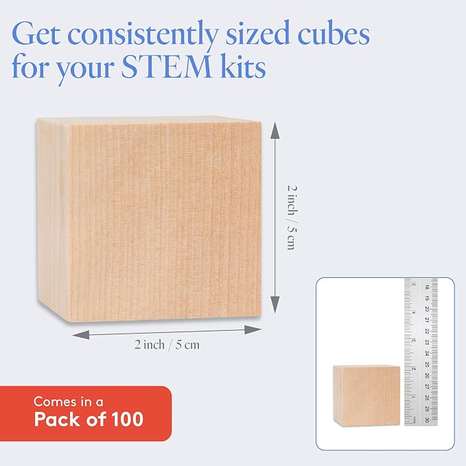 DIY Wood Cubes 2-inch, Wooden Blocks - Image 4