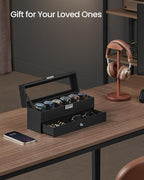 SONGMICS Watch Box, 6-Slot Watch Case Organizer - Image 2