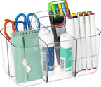 Multiuse Caddy Organizer with Handle, Portable Divided Plastic Tote Bin - Image 9