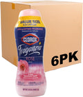 Clorox Fraganzia Laundry Scent Booster Crystals in Rose Scent - Scented In-Wash Freshener Beads for Fresh, Clean, Great Smelling Clothes and Linens, 70 Oz - 6 Pack