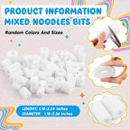 Frienda 50 Pcs Pool Noodles Bits Multicolor Craft Small Size Versatile Mixed - Image 2