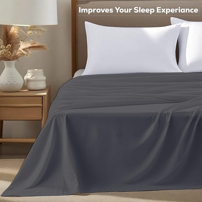 GOLD TEXTILES Queen Flat Sheet 6 Pack – Brushed Microfiber Top Sheets - Image 6