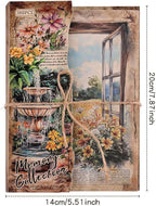 icceemee 160 Sheets Vintage Retro Scrapbook Paper, Junk Journaling Supplies Kit - Image 8