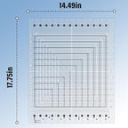 Quilting Ruler, 14.5 * 17.75", Slotted Patchwork Ruler & Template, Non-Slip - Image 7