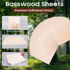 Basswood Polywood Sheets, Wood Burning, Model Making, DIY Crafts, Holiday Decor - Image 5