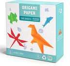 BUBU Origami Paper 500 Sheets 6x6 Inch Square with20 Vivid Colors by BUBU