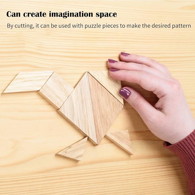 30PCS Wooden Squares for Crafts, 1/4 Inch Thick Natural Blank Square Blocks - Image 3