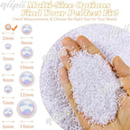 qiipii 7500PCS 2mm Small White AB Round Half Round Pearls - Image 3