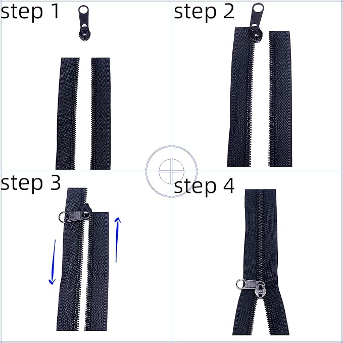 Sawoake #3 Nylon Coil Zippers by The Yard Bulk 10 Yards - Image 4