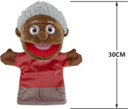 Family Hand Puppets for Kids, Includes Grandpa, Son - Image 3