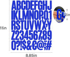 Letter Stickers, Mailbox Numbers, 2 Inch Waterproof Vinyl Alphabet | 2 Inch Blue - Image 3