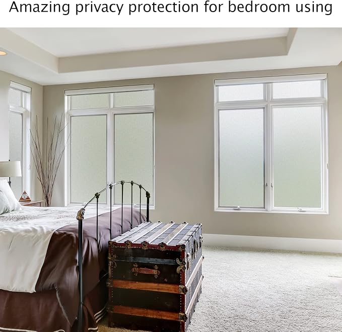 HIDBEA Frosted Window Privacy Film Heat Control UV Blocking, Static Cling - Image 8