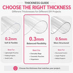 SHISU Clear Vinyl Fabric 0.3mm Thin Roll, Waterproof PVC Sheet | Flexible clear - Image 6