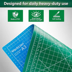 WORKLION 12" x 18" Art Self Healing PVC Cutting Mat, Double Sided, Gridded - Image 2