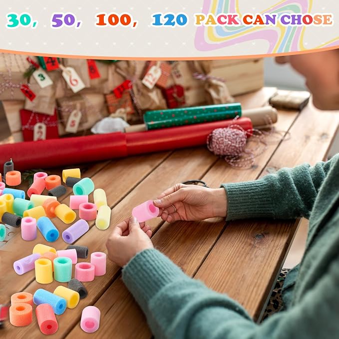Frienda 50 Pcs Pool Noodles Bits Multicolor Craft Small Size Versatile Mixed - Image 6