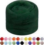 JeogYong Needle Felting Wool, 1.76oz Wool Roving Chunky Wool Yarn, Dark Green by JeogYong
