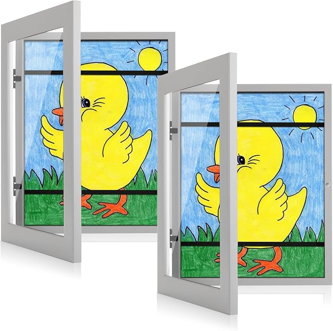 Kids Art Frames, 8.5x11 Front Opening Kids Artwork Frames Changeable, Holds 50 by GULETHUN