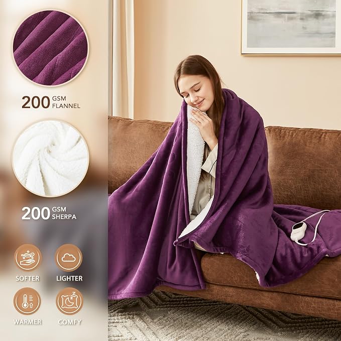 Homemate Electric Heated Blanket Twin Size - Image 2