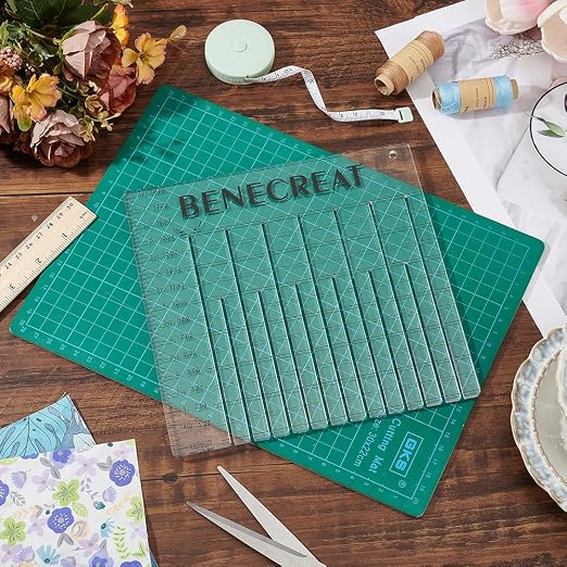 BENECREAT Acrylic Quilting Template Ruler, Tie Blanket Ruler Template, - Image 5