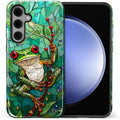 for Samsung Galaxy S25 Case, Frog Stained Glass Pattern Glossy 2 in 1 by Teonvpu