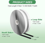 1''×41Ft Black Heavy Duty Hook And Loop Tape Adhesive, No Punching Picture Wall - Image 7