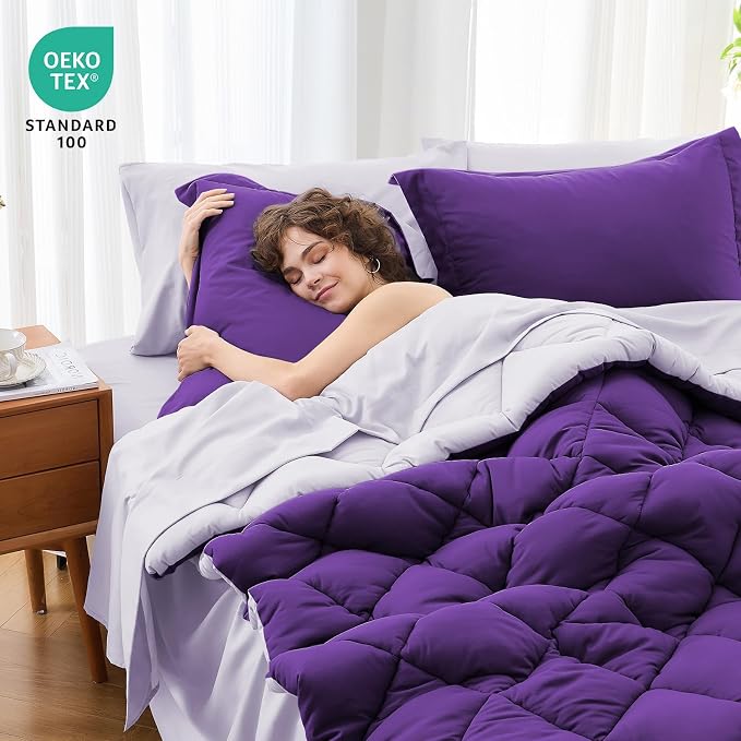 MUXHOMO 5 Pieces Twin XL Comforter Set, Reversible Bed in a Bag Twin XL Size - Image 4