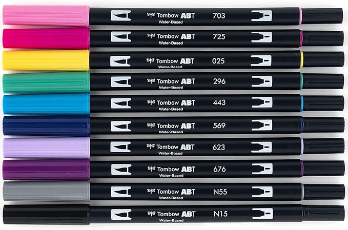 Tombow 56188 Dual Brush Pen Art Markers, Brush and Fine Tip Markers - Image 2