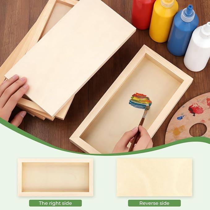 FSWCCK 5 Pack 6 x 12 inch Wood Panel Boards, Unfinished Wood Canvas Panels - Image 5