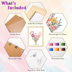 CLUSIVC Mother’s Day Handprint Flower Craft Kit – DIY Flower Bouquet Gift - Image 3