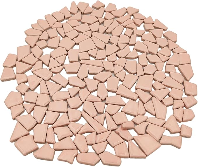 200g Ceramic Mosaic Tiles for Crafts, Irregular Stained Ceramic 0.2"x0.8" by Esweny