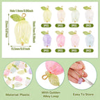 FASHEWELRY 16Pcs Glass Tulip Flower Charms Colorful Tulip - Image 2