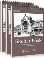 3 Pack Sketch Book 8.5×11 inch, Spiral Bound Sketch Pad 50 Sheets, Acid-Free by Prudiut