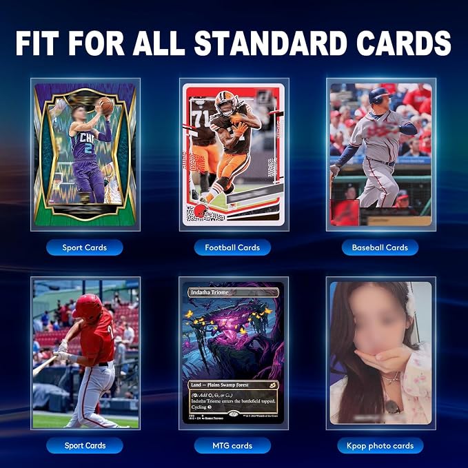 1000ct Clear Card Sleeves for Trading Cards, Soft Baseball Sports Card Sleeves - Image 6