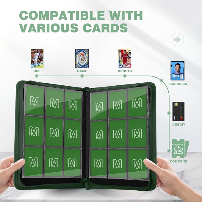 Trading Card Binder with 9 Side Loading Pocket Card Album Hold Up to 540 Cards - Image 3