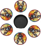 Drink Coaster Set of 6, Belgian Malinois Dog Mom Lover Gift, Leather Drink - Image 4