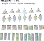 Iridescent Textured Cathedral Glass Mosaic Tiles, 200g Transparent Stained - Image 4