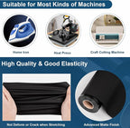 VINYL FROG Black Heat Transfer Vinyl Rolls 12" x25ft Black Iron on Vinyl | HTV - Image 3