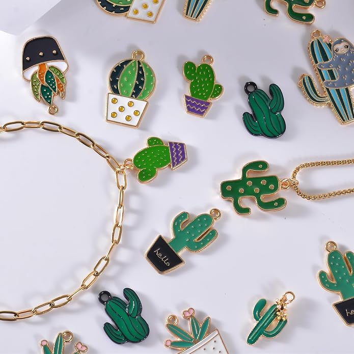 Bulk Gold Enamel Charms for Jewelry Making, Colorful Metal Charms Pendant for - Image 3