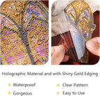 Holographic Transparent Glitter Stickers, 40 Pieces Window Frame Scrapbook Junk - Image 3