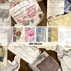 160Pcs Vintage Scrapbook Supplies Set, 4 Styles of Scrapbook Paper - Image 4