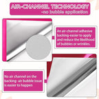 WRAPXPERT Pink Permanent Vinyl Chrome, Chrome Mirror Metallic Hot Pink - Image 6