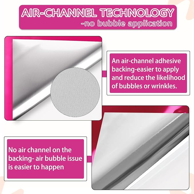 WRAPXPERT Pink Permanent Vinyl Chrome, Chrome Mirror Metallic Hot Pink - Image 6