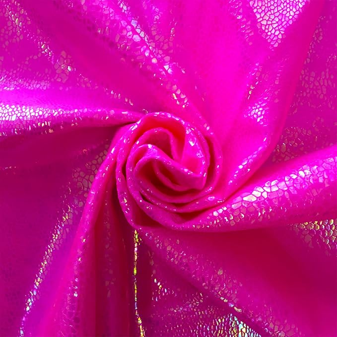 Generic Snake Skin HOLOGRAM 4-Way STRETCH Nylon-Spandex Foil Fabric 58/60"" Wide by Unknown
