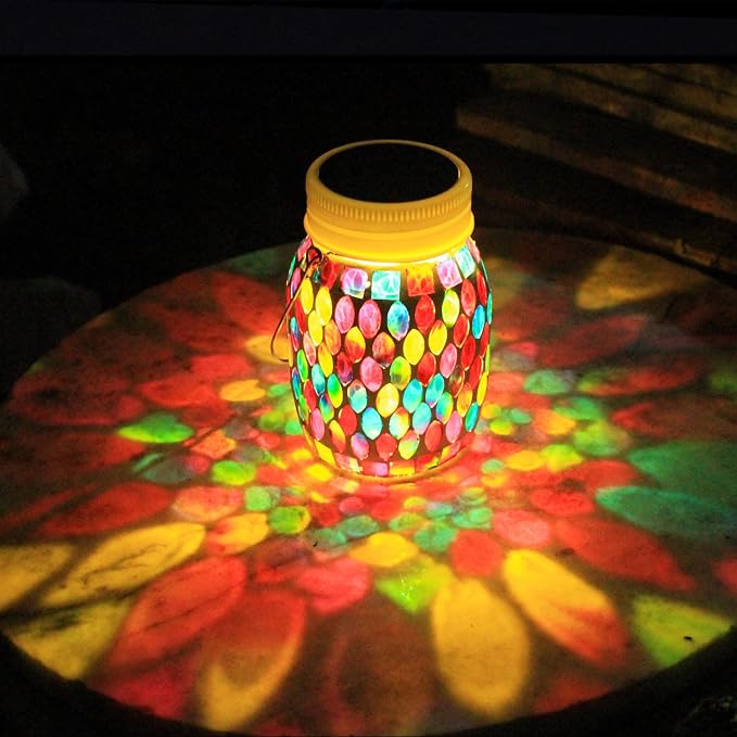 Mosaic Lanterns Outdoor Garden Decor Waterproof Lights, Solar Mosaic Christmas by solarstatue