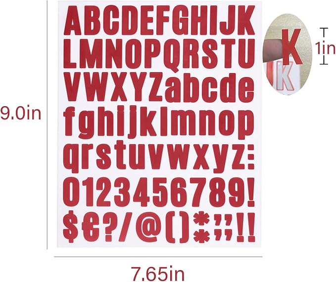810 Pieces 10 Sheets Letter Stickers, Self Adhesive Vinyl Waterproof Mailbox - Image 3