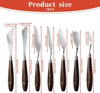 7Pcs Spatula Palette Knife Painting Knife Set Stainless Steel Drawing Scraper - Image 2